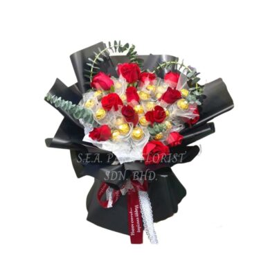 birthday-chocolate-snack-party-gift-present-bouquet-rose